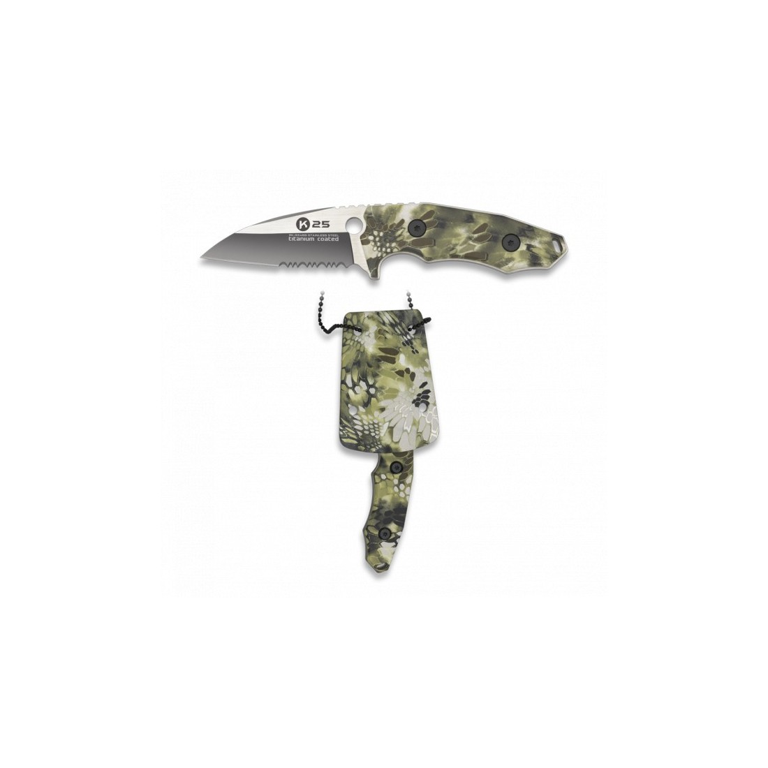 K25 G10 Green Camo Knife - Stylish & Durable Tool