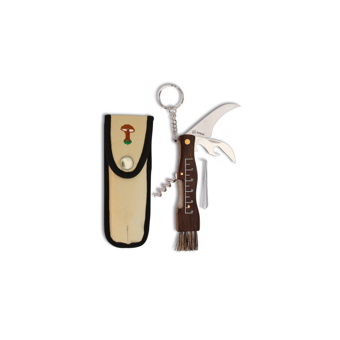 Mushroom knife with opener