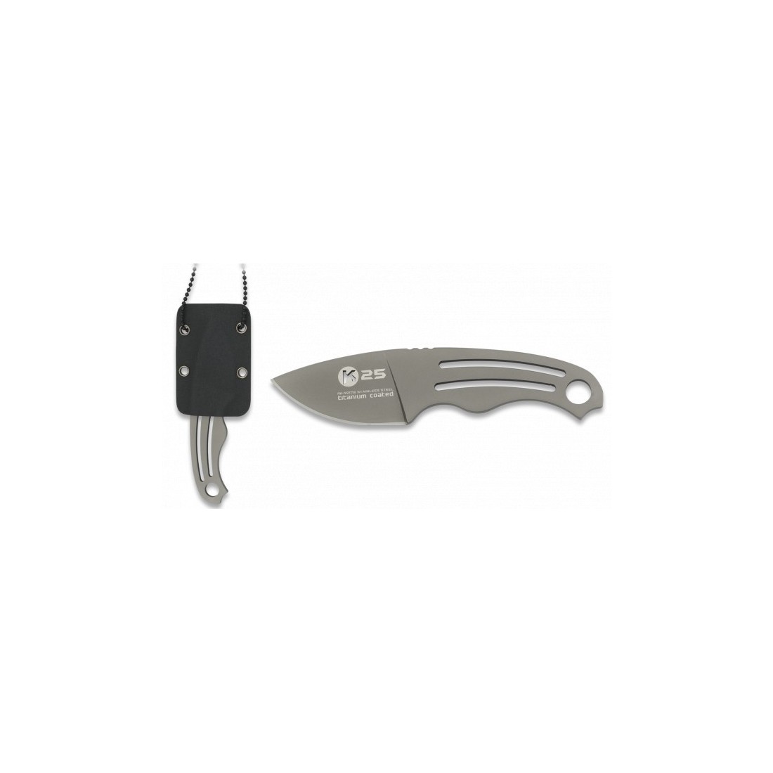 Couteau K25 Titane - Lame 12cm, Tranchant Impeccable