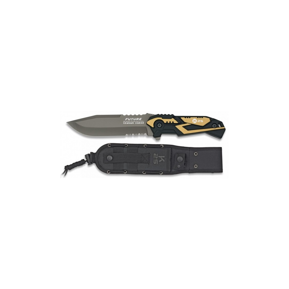 Couteau K25 FUTURE Jaune 12,5cm Acier Inoxydable