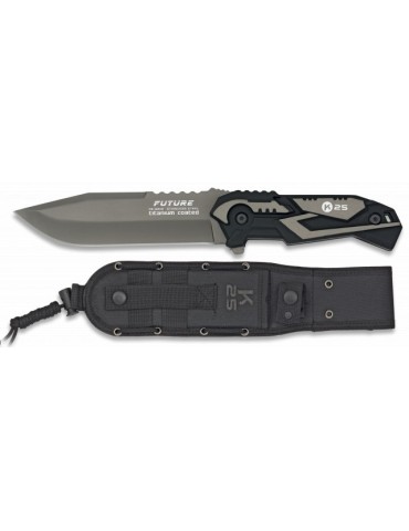 K25 FUTURE Gray Knife - Titanium Coated Stainless Steel...