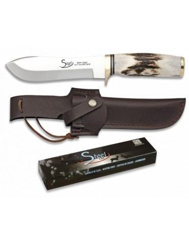 Couteau Albainox Cerf F/Pelle H14 - Qualité Espagnole