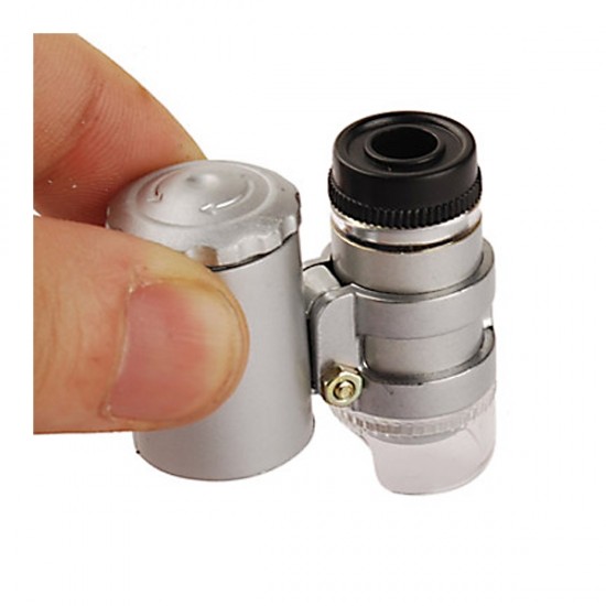 60x mini microscope with 2 LED illumination