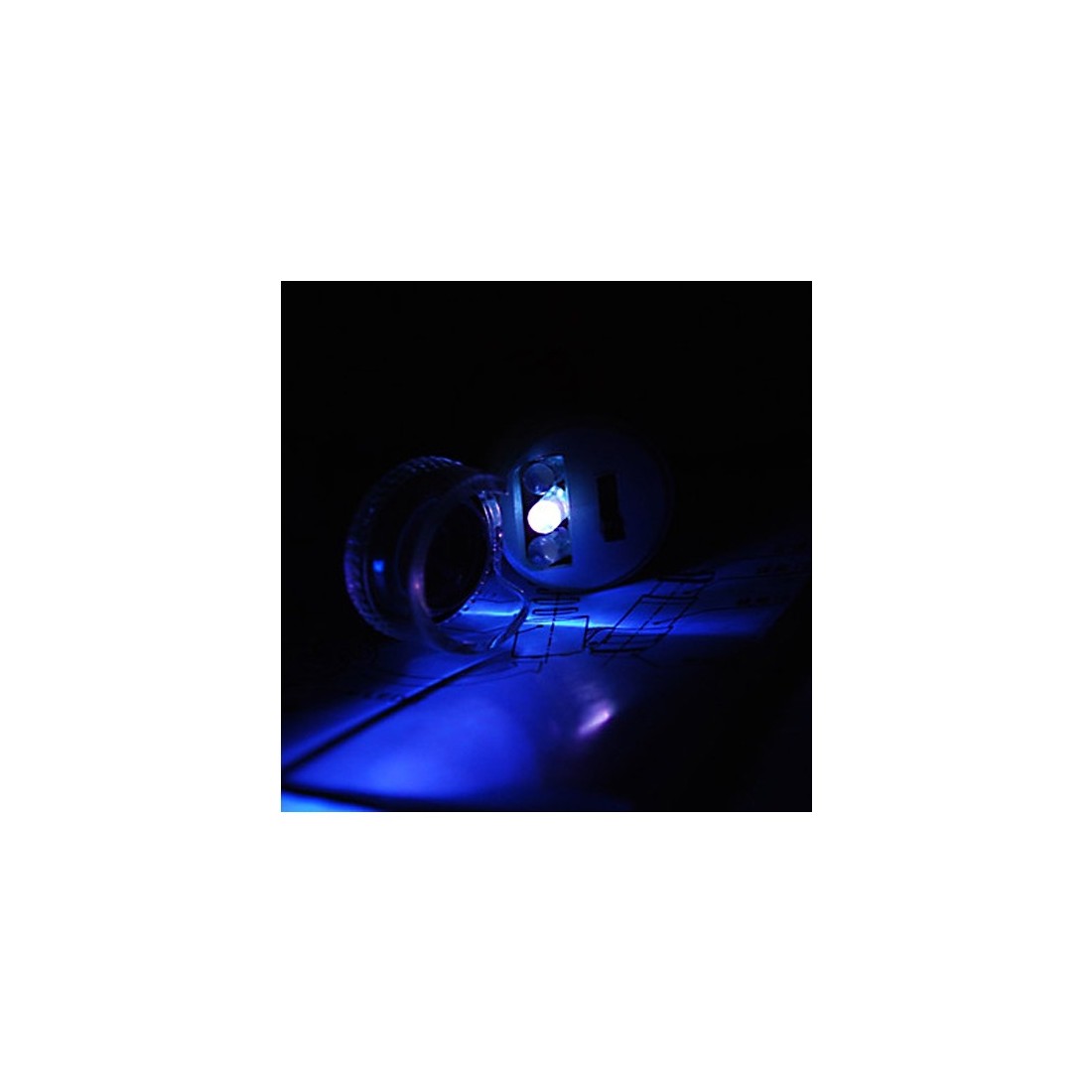 mini microscopio de 60x con iluminación de 2 LED