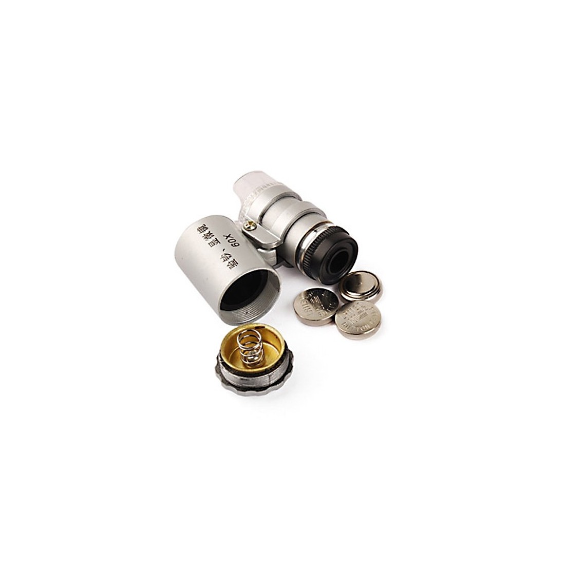 60x mini microscope with 2 LED illumination