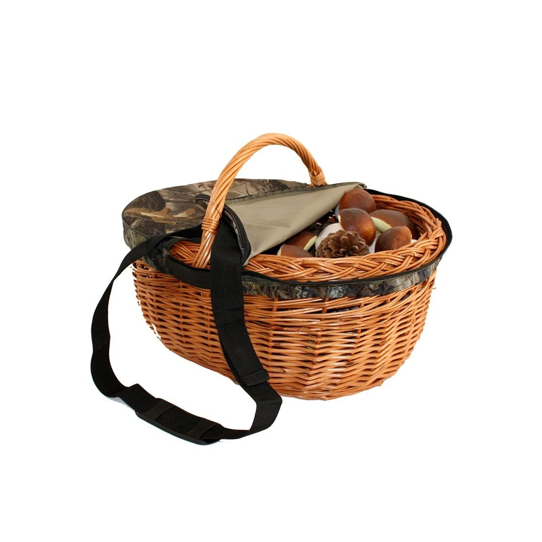 Verstellbarer Deckel camu Blätter - Medium Korb