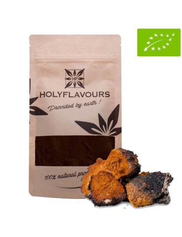Polvere di Chaga Biologica - SuperAlimento Antiossidante