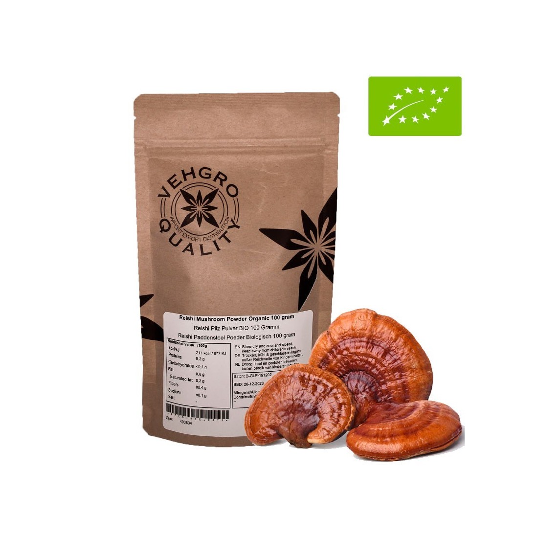 Reishi em Pó BIO - Suplemento Antioxidante e Adaptogénico