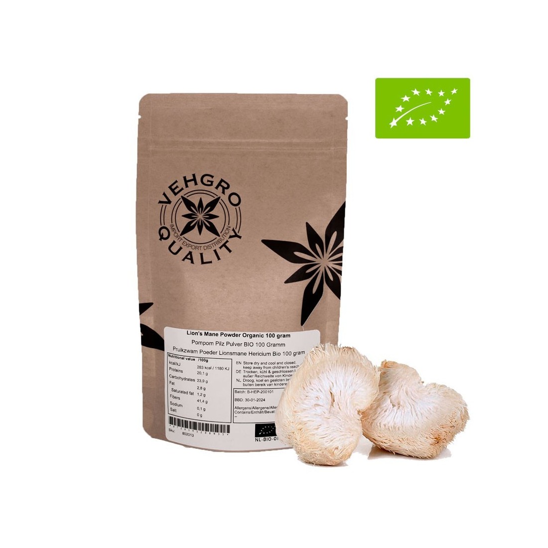 Löwenmähne Pulver BIO - Naturheilkraft für Körper & Geist