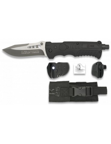 K25 Black Knife Titanium Blade - Style & Durability