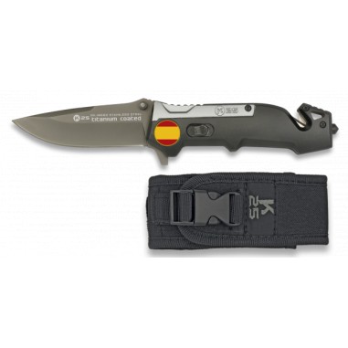 K25 Knife Titanium/Black color. 8.3