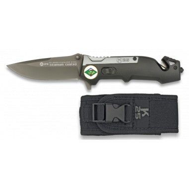K25 Knife Titanium/Black color. 8.3