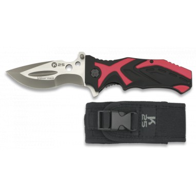 k25 black / red titanium knife c. 9.3