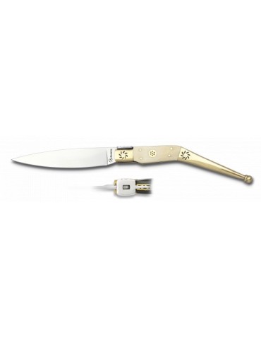 Navaja Artesanía Latón Hueso 11,6cm 2
