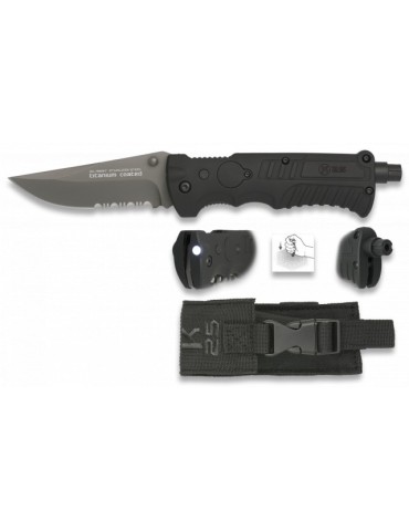 Couteau de poche K25 Noir 9cm Acier Inoxydable 2