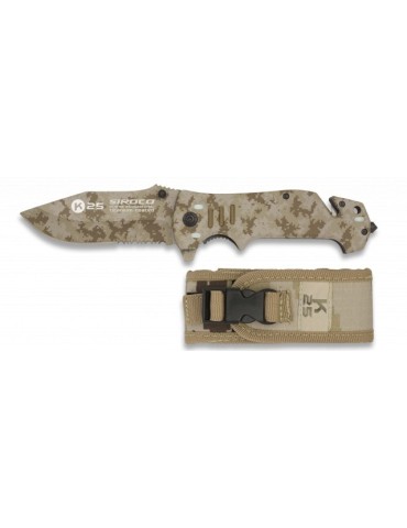 Canivete K25 Camo Árido SIROCO - Durável e Tática 2
