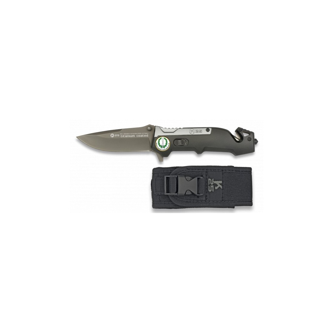 K25 Knife Titanium/Black - Stylish & Durable Tactical Tool