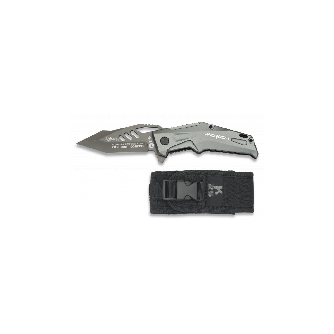 K25 ANDROID - Titanbeschichtetes Taschenmesser 8,7cm