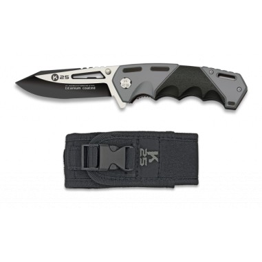 K25 FOS knife black / gray. 9 cm blade