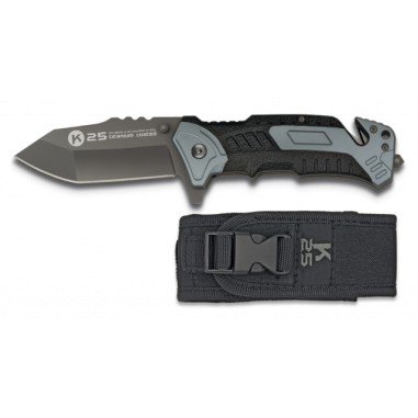 k25 FOS gray pocket knife. Blade: 8.5 cm