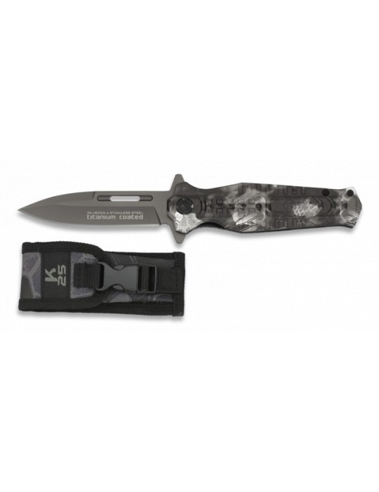 K25 FOs Black Python Camo Knife - Precision & Style