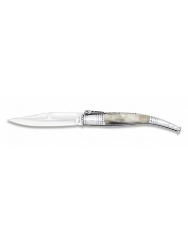 Rasoia da Cinghiale Albainox - Acciaio 10,5cm - Manico Corno