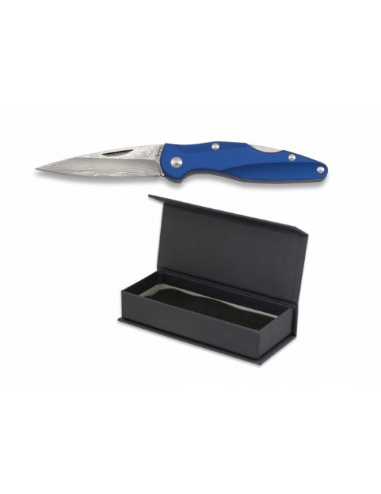 Albainox Damascus Knife - 6.5cm Blade, 73-Layer Steel Albainox Damascus Knife - 6.5cm Blade, 73-Layer Steel