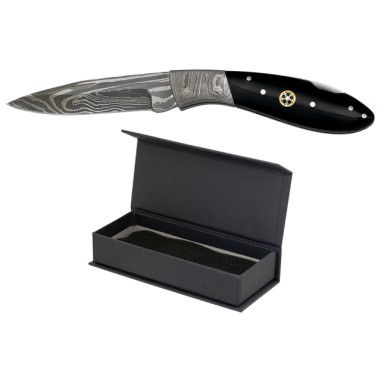 Damascus Black Damascus Knife Blade: 8cm