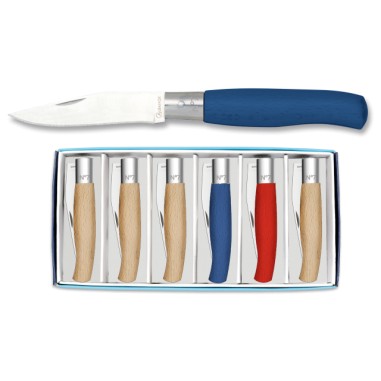 set 6 knives albainox assorted colors.