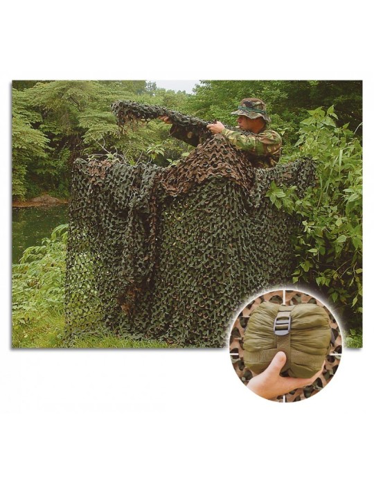 Toile Camo Vert CAMOSYSTEM 6x2,4m - Camouflage et Protection Toile Camo Vert CAMOSYSTEM 6x2,4m - Camouflage et Protection