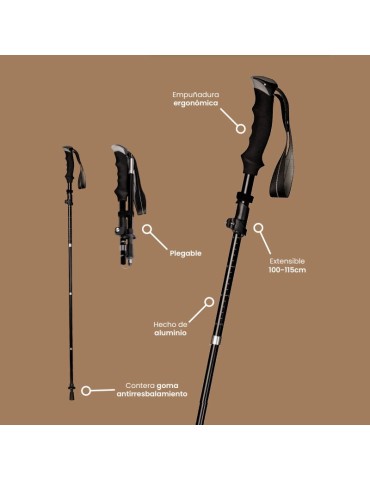 Foldable Aluminum Hiking Stick | Lightweight & Durable... 2