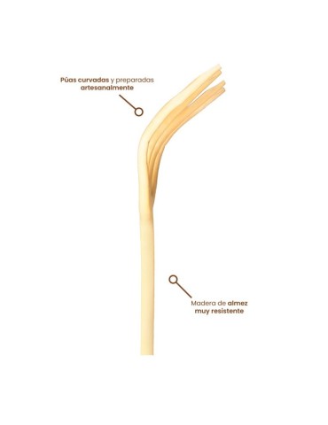 Forcone Legno Olmo 4 Punte Duraturo e Resiliente 2