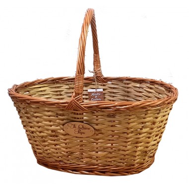 Engraved plate to personalize baskets