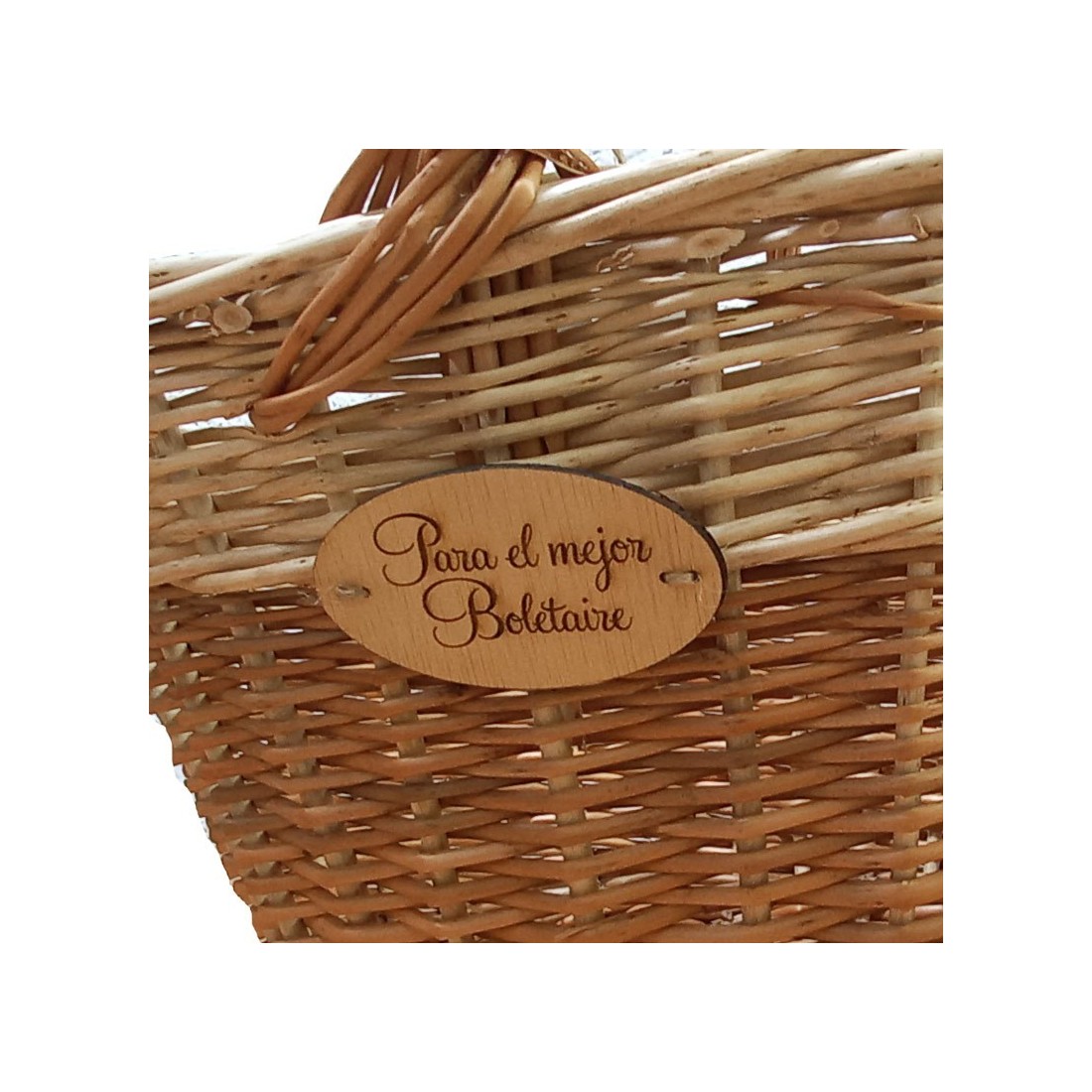 Placa Grabada Personalizada para Cestas Únicas
