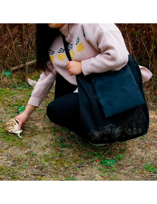 Sac à champignons filet respirant - Cueillette mycologie