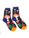 Chaussettes imprimées champignons originales
