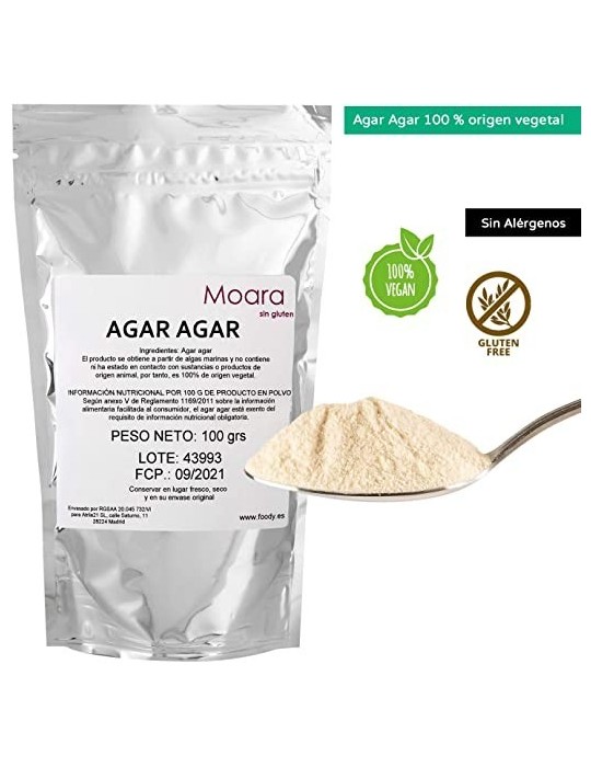 Poudre d'Agar Agar 100g Végane | Texture Parfaite et Naturelle