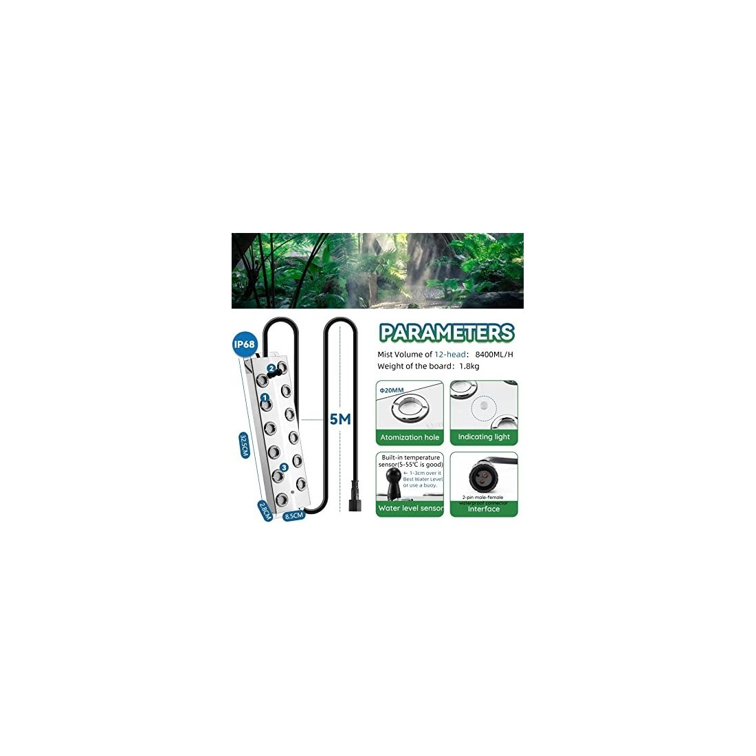 Gerador de Névoa 12 Bocais - Cria Ambiente Relaxante e Puro