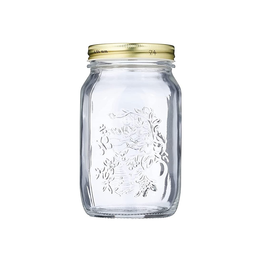 Set di 6 Barattoli Vetro 1000ml Con Coperchi Ermetici
