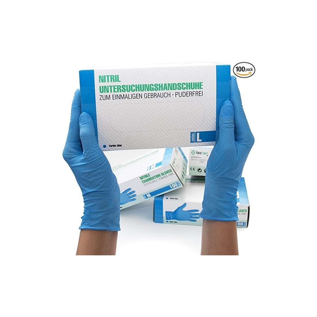 Gants en Nitrile 100 pièces Résistants Doux
