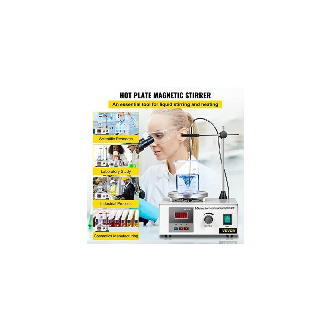 Mescolatore Magnetico con Piastra Riscaldante -...