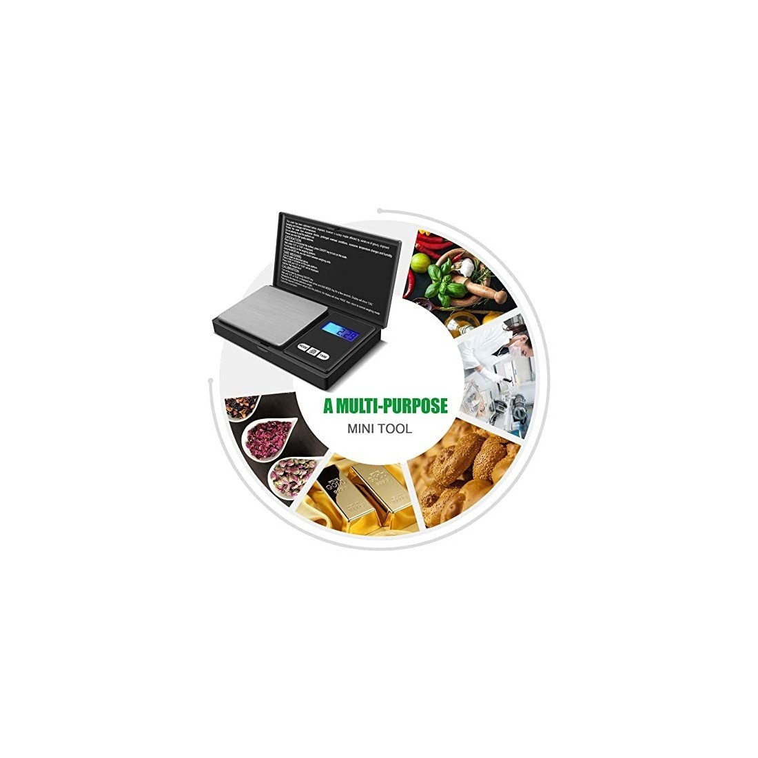 High-Precision Digital Scale | 0.1g Accuracy & Backlit...