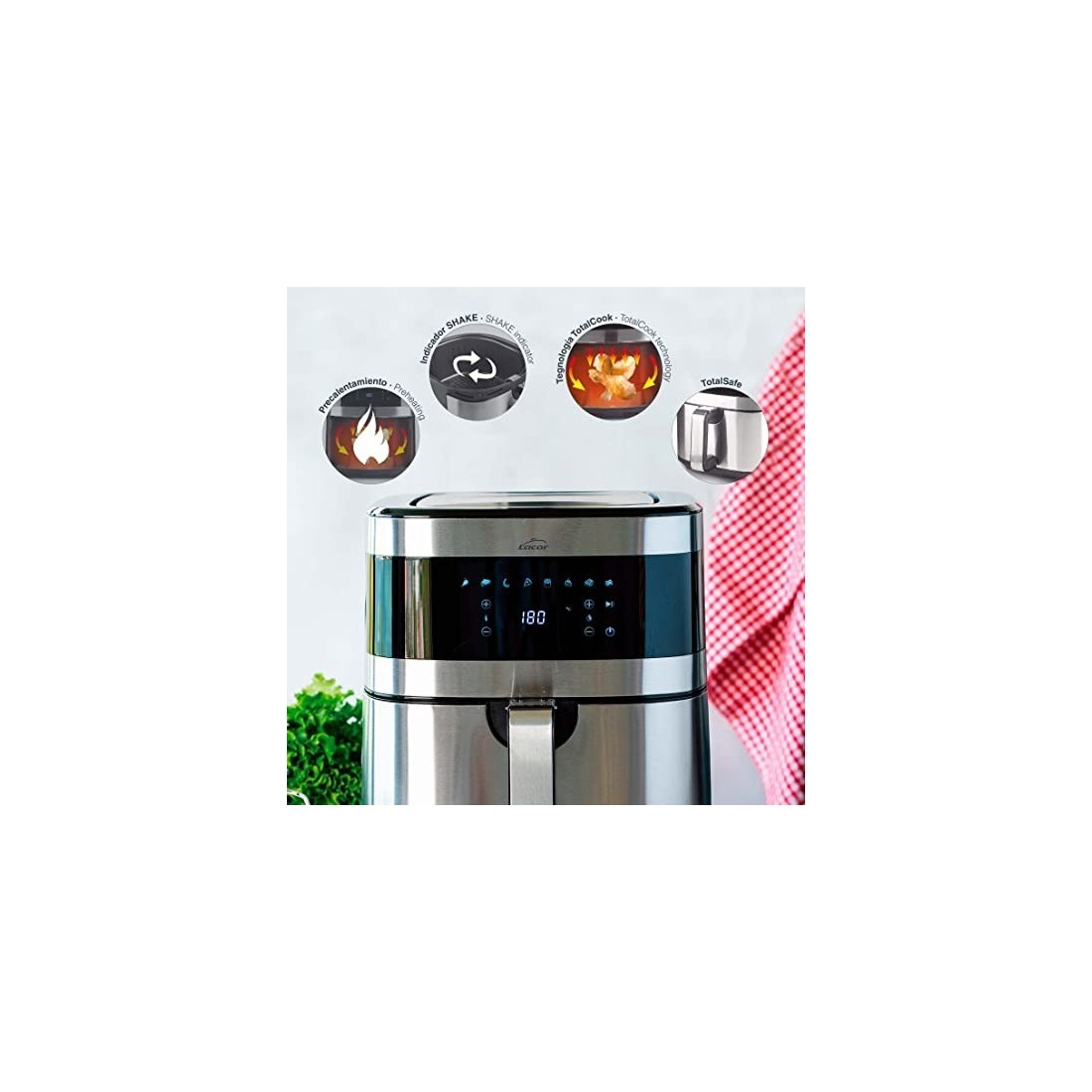 Freidora de Aire Lacor Ecofry - Cocina Saludable y Rápida