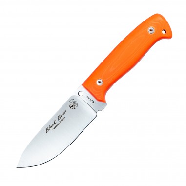 Blackbear Orange Knife with leather...