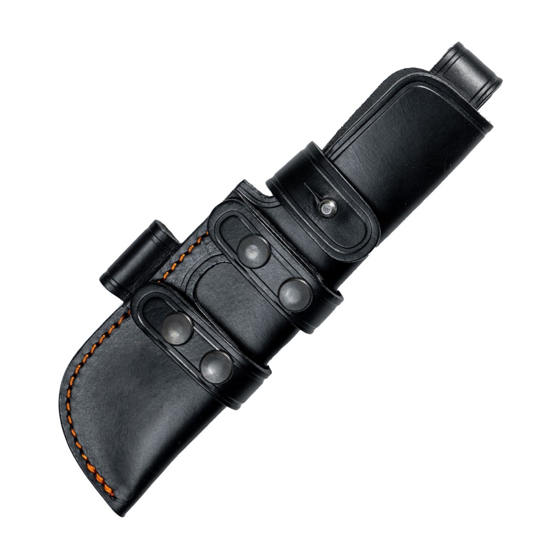 Cuchillo Blackbear Naranja Funda Piel - Artesanal y Duradero