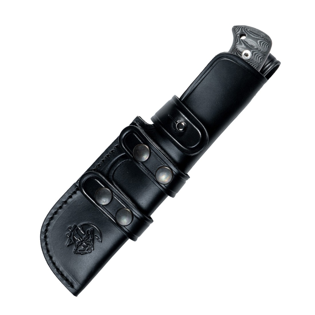 Cuchillo Blackbear Gris Funda Piel | Artesanal y Duradero