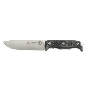 BS9 Black Micarta knife with leather...