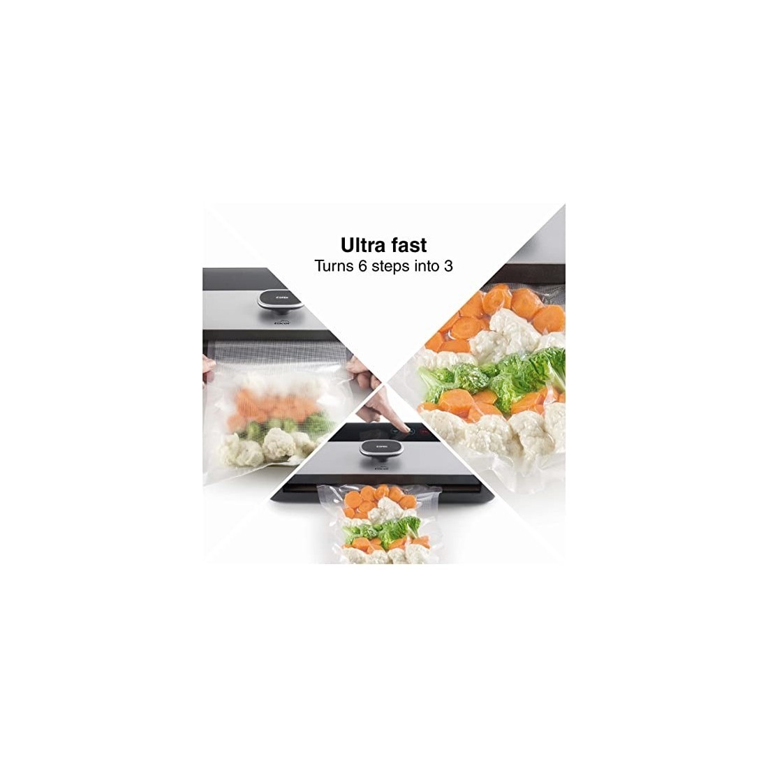 Embaseuse au Vide Lacor Smart - Conservez Aliments Frais...