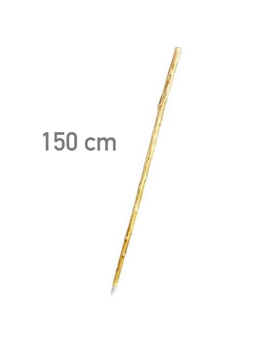 Bastón de castaño claro con pincho 150 cm