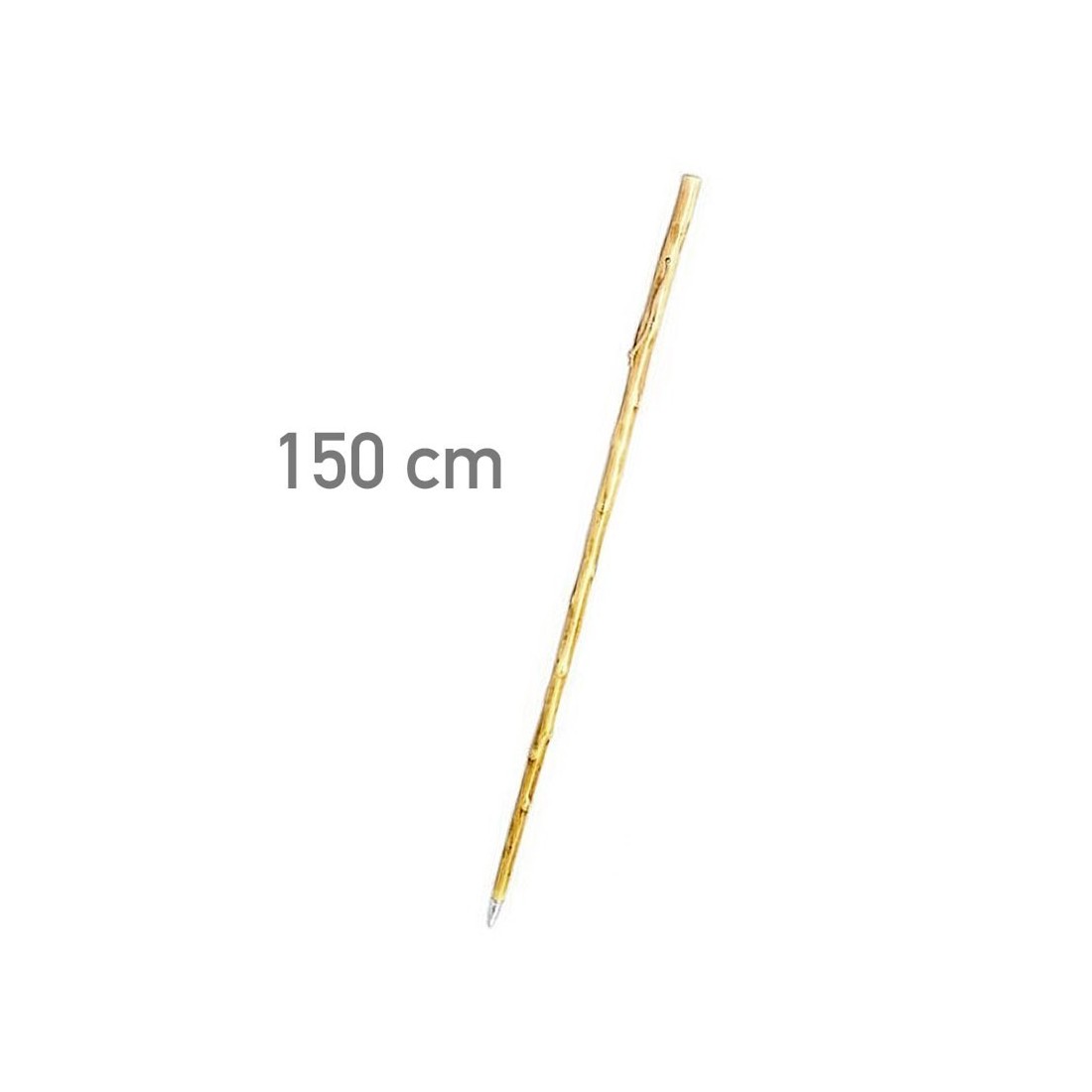 Bastón de castaño claro con pincho 150 cm Bastón de castaño claro con pincho 150 cm